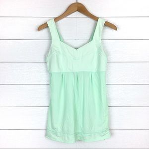 Lululemon Tame Me Tank Top Mint Green Stripe